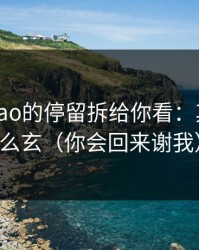 我把mitao的停留拆给你看：其实没那么玄（你会回来谢我）