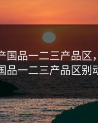 麻豆精产国品一二三产品区，麻豆精产国品一二三产品区别动漫